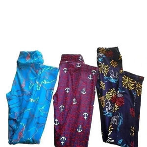 Lularoe kids 3pair l/xl legging Americana bundle! NWOT. Great Summer patterns.